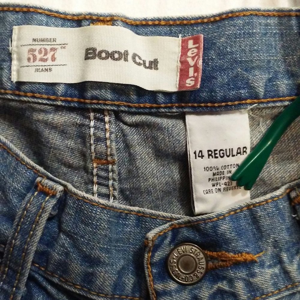 Levis boys 527 jeans 14 Reg W27"xL27" Light blue - Picture 9 of 11